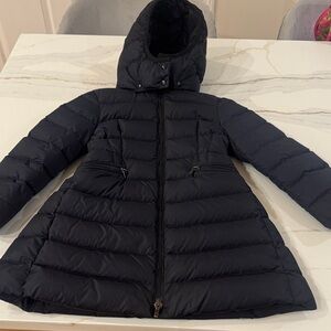 Moncler Navy Puffer Coat - Girls 6